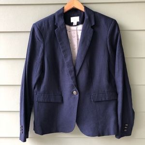 🚨SALE ⚓️ Kenar Women’s Linen Blend Navy Blazer Size XS